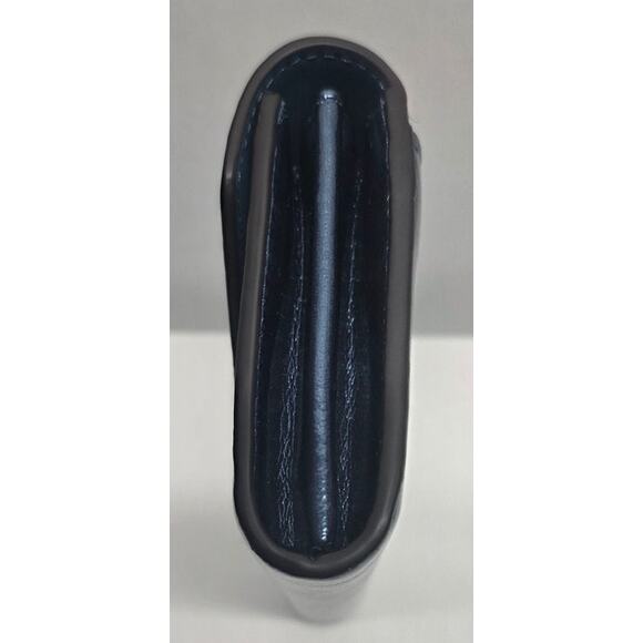 NEW Michael Kors MK Patent Teal Blue Large Envelope Jet Set Continental Wallet - Picture 8 of 12